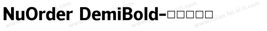 NuOrder DemiBold字体转换